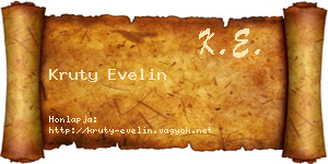 Kruty Evelin névjegykártya